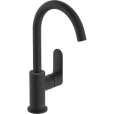 Смеситель для раковины Hansgrohe Rebris S 72536670 с донным клапаном, черный матовый