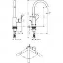 Смеситель для раковины Hansgrohe Rebris S 72536670 с донным клапаном, черный матовый