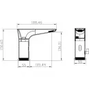 Смеситель для раковины бесконтактный без донного клапана BelBagno Kraft KRAFT-ELV-CRM