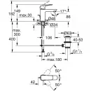 Смеситель для раковины Grohe Cubeo 1016942430 с донным клапаном, черный матовый