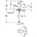 Смеситель для раковины Grohe Cubeo 1016990000 без донного клапана, хром