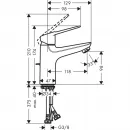 Смеситель для раковины с донным клапаном Hansgrohe Novus 71081000