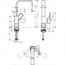Смеситель для раковины с донным клапаном Hansgrohe Metropol 74511000