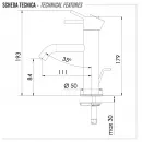 Смеситель для раковины с донным клапаном Remer X Style X10NP