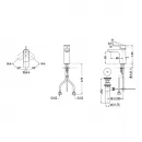 Смеситель для раковины Toto MH/Neorest TLG04301R с донным клапаном, хром
