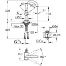 Смеситель для раковины с донным клапаном Grohe Atrio New 32043DA3