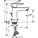 Смеситель для раковины Hansgrohe Talis E 71710670 с донным клапаном, черный матовый
