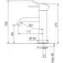 Смеситель для раковины без донного клапана Remer X Style X12RL