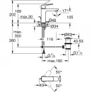 Смеситель для раковины Grohe Cubeo 1017490000 с донным клапаном, хром