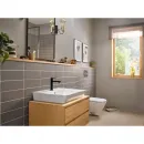 Смеситель для раковины Hansgrohe Rebris E 72560670 CoolStart, без донного клапана, черный матовый