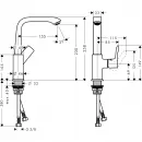 Смеситель для раковины с донным клапаном Hansgrohe Metris 31187000