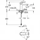 Смеситель для раковины Grohe Cubeo 1017550000 без донного клапана, хром