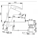 Смеситель для раковины с донным клапаном Jacob Delafon Panache E72240-CP