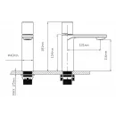 Смеситель для раковины Vincea Vogue VBF-4V3BG без донного клапана, золотой матовый