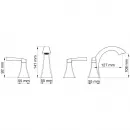 Смеситель для раковины Wonzon & Woghand WW-88083095-BG золотой матовый