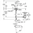 Смеситель для раковины Grohe Cubeo 1017562430 CoolStart, с донным клапаном, черный матовый