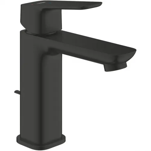 Смеситель для раковины Grohe Cubeo 1017562430 CoolStart, с донным клапаном, черный матовый