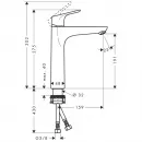 Смеситель для раковины 190, без донного клапана Hansgrohe Focus 31518000