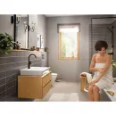 Смеситель для раковины Hansgrohe Rebris E 72576670 с донным клапаном, черный матовый