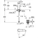 Смеситель для раковины Grohe Cubeo 1017570000 CoolStart, с донным клапаном, хром