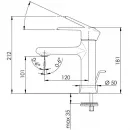 Смеситель для раковины Remer Vanity V10NO с донным клапаном, черный матовый