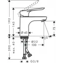Смеситель для раковины с донным клапаном Hansgrohe Logis E 71160000