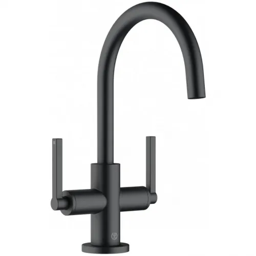 Смеситель для раковины Kludi Nova Fonte Puristic 201183915 с донным клапаном, черный матовый