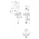Смеситель для раковины без донного клапана Cezares Porta PORTA-LS1-01-W0