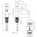 Смеситель для раковины Bossini Teo Z00701.030 c донным клапаном, хром