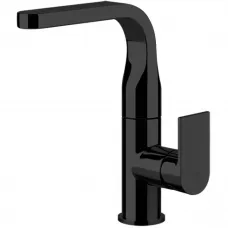 Смеситель для раковины Gessi Via Manzoni 47123#299 с донным клапаном, черный матовый