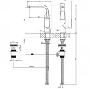 Смеситель для раковины Gessi Via Manzoni 47123#299 с донным клапаном, черный матовый