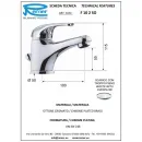 Смеситель для раковины Remer Serie 35 F10SO с донным клапаном, хром