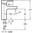 Jacob Delafon Strayt E98339-CP Смеситель для раковины (хром)