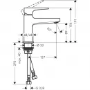 Смеситель для раковины с донным клапаном Hansgrohe Metropol 32500700