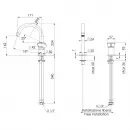 Смеситель для раковины без донного клапана Remer Element ET57BG