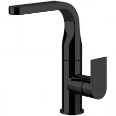 Смеситель для раковины Gessi Via Manzoni 47124#299 без донного клапана, черный матовый