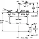 Смеситель для раковины Grohe Allure Brilliant 20671AL0 с донным клапаном, темный графит матовый