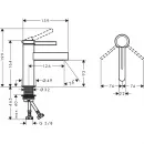 Смеситель для раковины с донным клапаном Hansgrohe Finoris 76010700