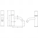 Смеситель для раковины Boheme Stick Mramor 121-B-MR-W
