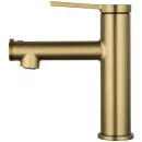Смеситель для раковины Wonzon & Woghand WW-H1017-BG с функцией полоскания, золотой матовый