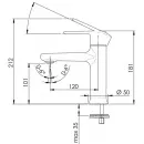 Смеситель для раковины Remer Vanity V11NO без донного клапана, черный матовый