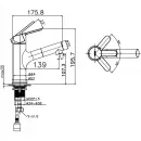 Смеситель для раковины Arrow AG4129CP с выдвижным изливом, без донного клапана, хром