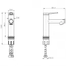 Смеситель для раковины Wonzon & Woghand WW-H1017-CR с функцией полоскания, хром