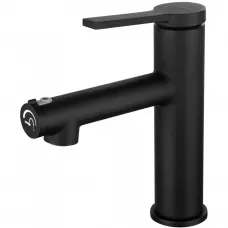 Смеситель для раковины Wonzon & Woghand WW-H1017-MB с функцией полоскания, черный матовый