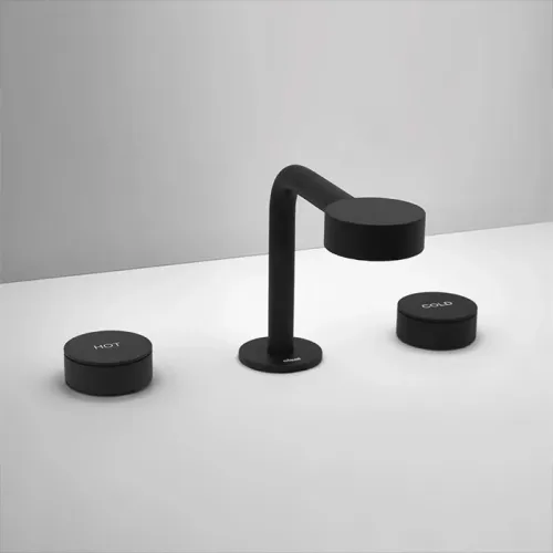 Смеситель для раковины Cisal Slim SM00102040 без донного клапана, черный матовый