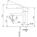 Смеситель для раковины Remer Vanity V12NO без донного клапана, черный матовый
