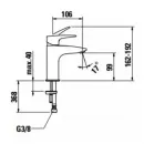 Смеситель для раковины Laufen Laurin HF500702100000 без донного клапана, хром