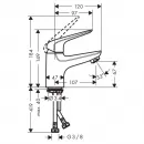 Смеситель для раковины с донным клапаном Hansgrohe Novus 71024000