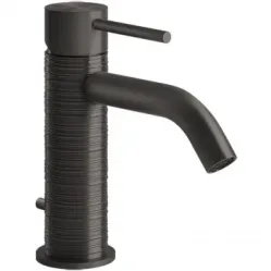 Смеситель для раковины Gessi Gessi316 54301#707 с донным клапаном, черный хром матовый