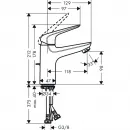 Смеситель для раковины с донным клапаном Hansgrohe Novus 71030000